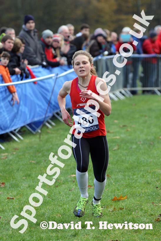 Bobby Clay 4th in the under-20 womens Liverpool Cross Challenge. David T. Hewitson/Sports for All Pics